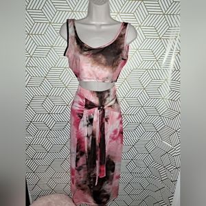 Skirt and crop top two piece  womens  set, crop top, long bandage skirt
